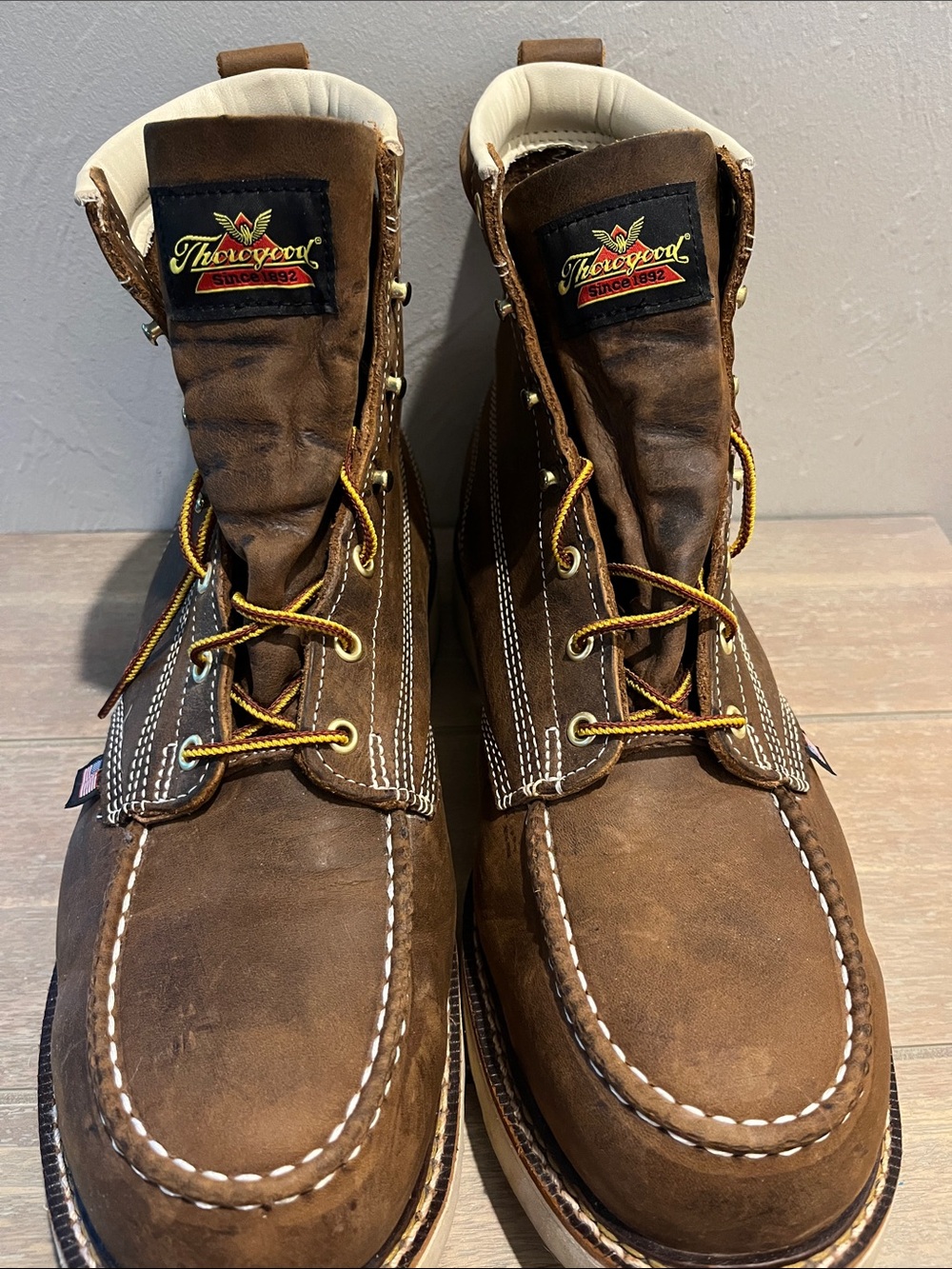 Thorogood Men's Brown Moc Toe Work Boots